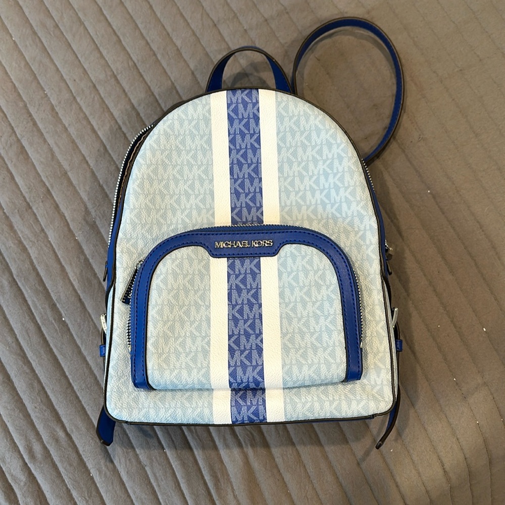 Michaels Kors blue small backpack
